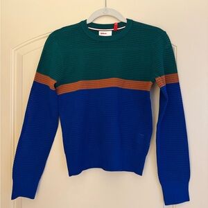 Wilson Women’s Avalon Green and Blue Crew Neck Sweater